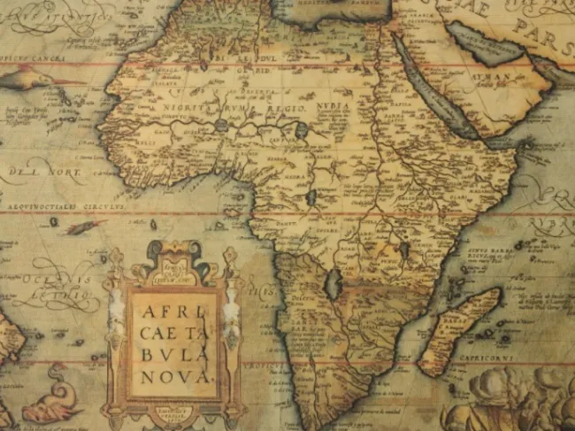 antique map of Africa